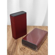 Портсигар вишневого кольору на 20 сигарет